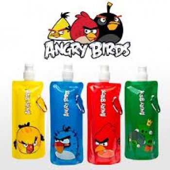 Angry Birds Sip It & Slip It. Anywhere! ONLY Rs.299 for a Set of 3 Safe Reusable Fold-able and Freezable Water Bottles.